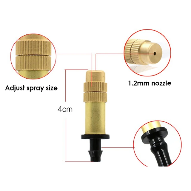 Réz Utáni Fúvóka Kert Kertesítő Hűtő Sprinkler Csatlakozó Permetező Szerszám - Image 5