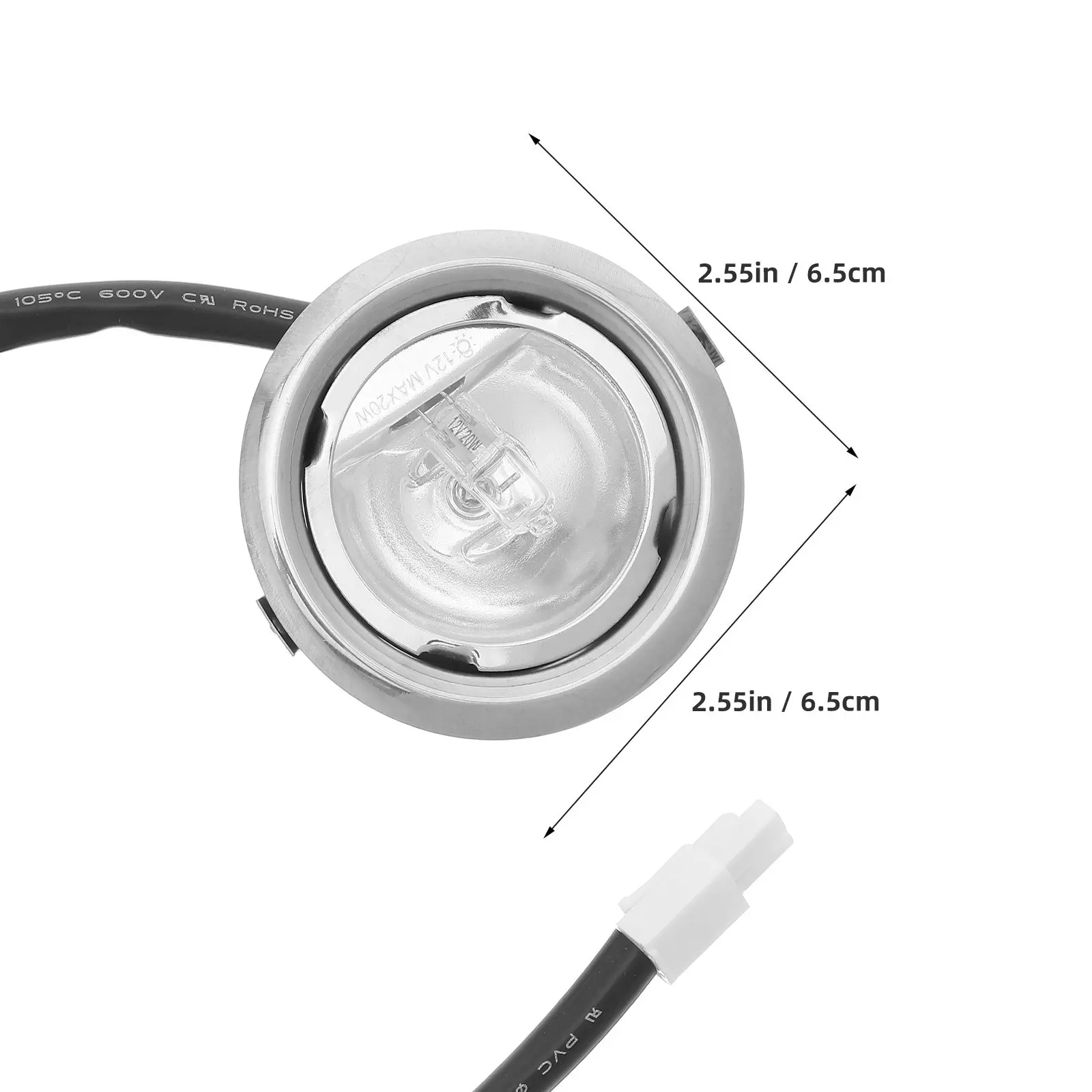 65mm 원형 LED 레인지 후드 전구 저전력 할로겐 매립형 퍽 스타일 조명 주방 스토브 오븐 조명 전구