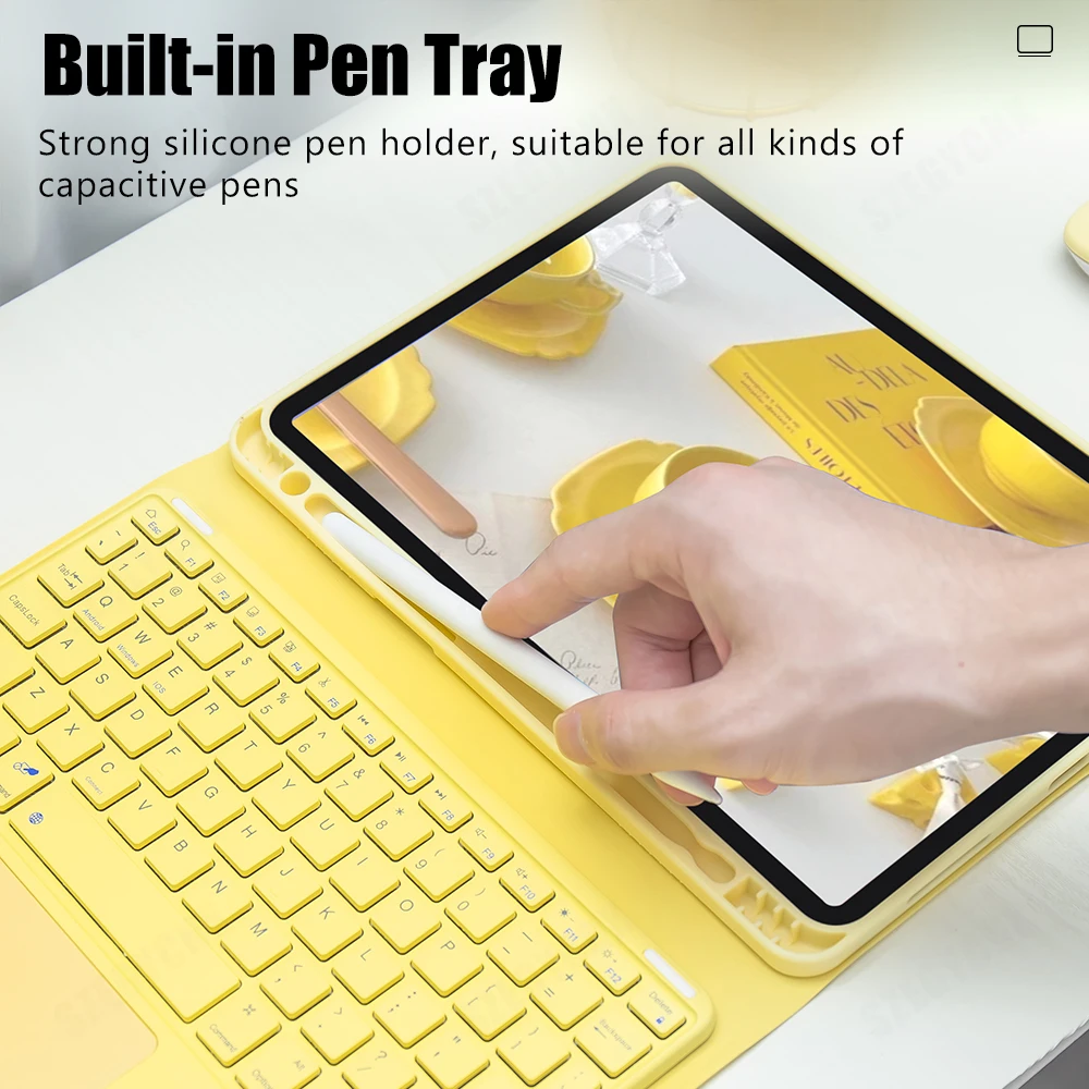 Teclado Mágico sem Fio Mouse para Ipad Pro 11 Case 2023 ar 10.2 8th Geração Capa Mini ar Bluetooth Teclado - Imagem 6