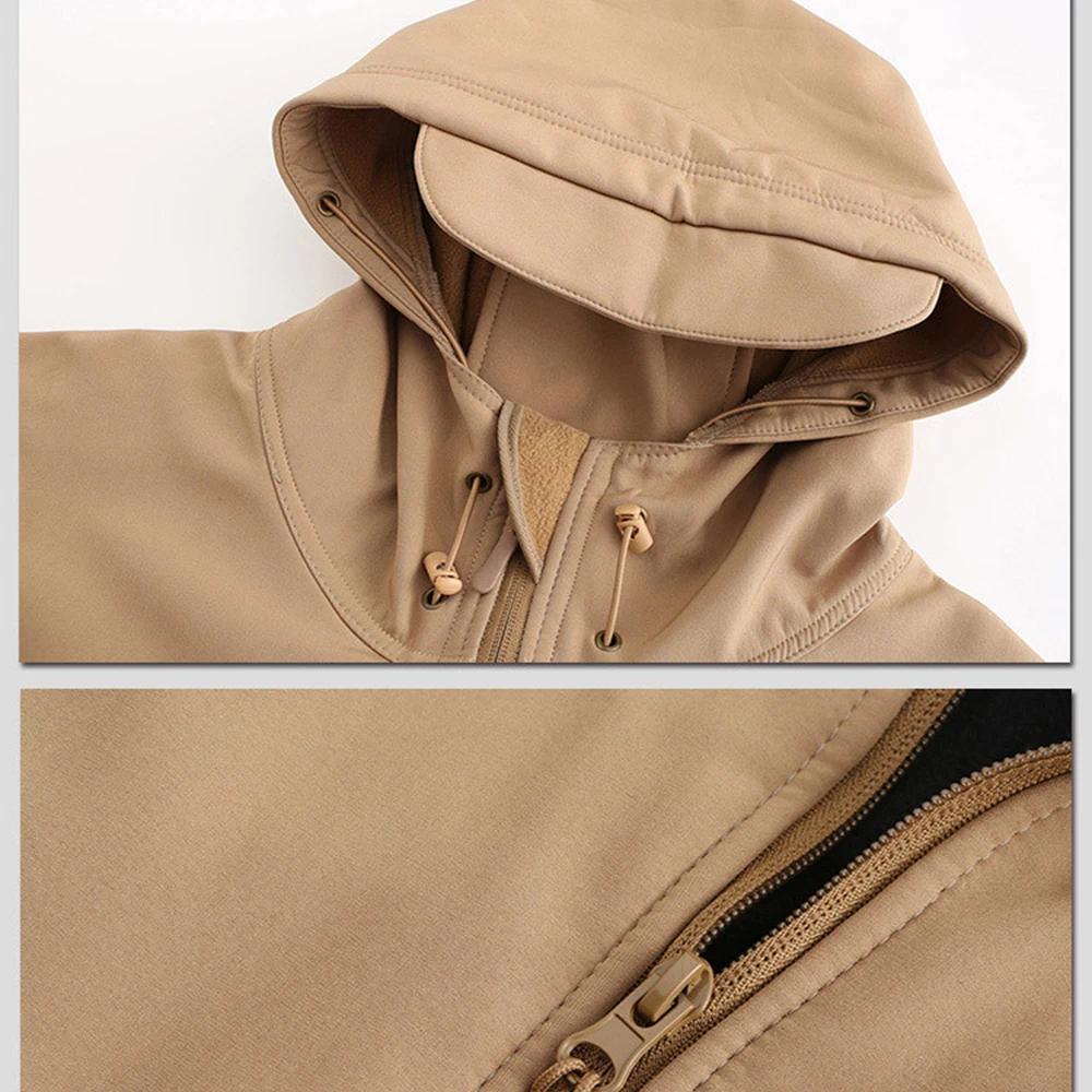 Heated Jacket Winter Motorcycle Hooded Jacket Men Women 7 Zone USB Electric Heating Thermostatic Camping Warm Washed