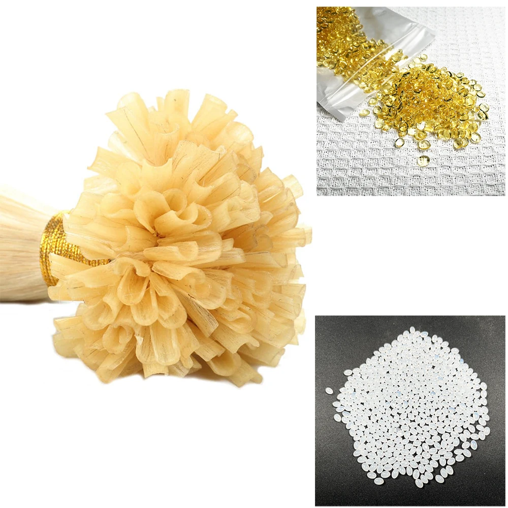 100 gram per package transparent hot melt glue grain for I tip or U tip hair extension use only,NOT for seamless hair use