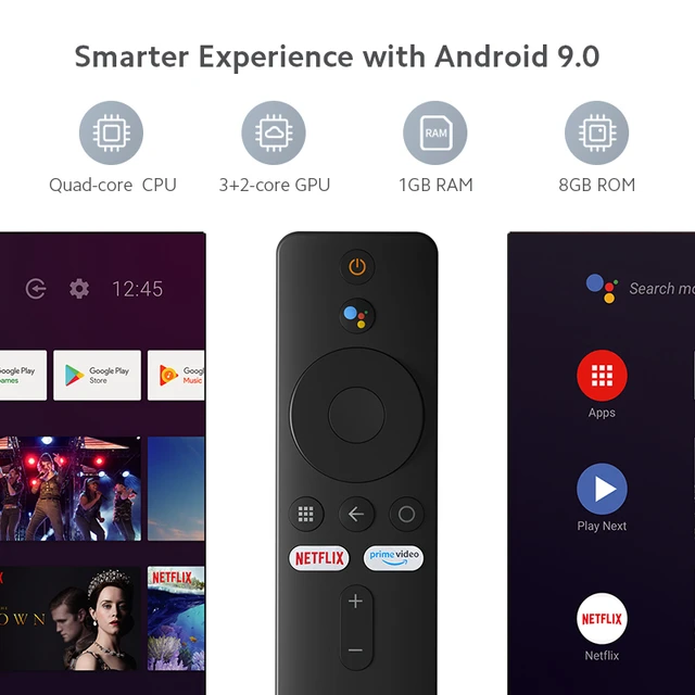 Xiaomi-Mi TV Stick 4K, version globale, flux en 4K, Google Assistant *,  Android 11 intégré, 2 Go, 8 Go, processeur Façades Core, TV Box