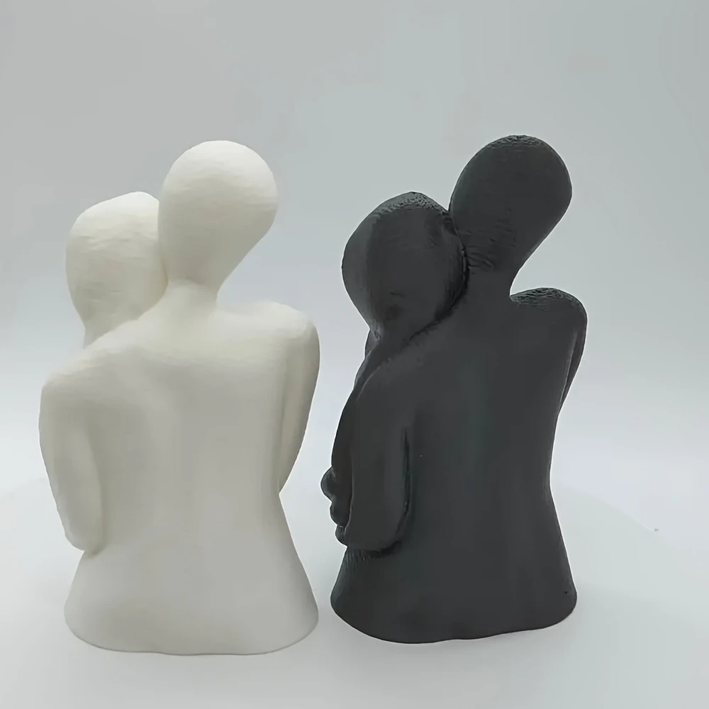3D Printing Embracing Couple Decoration Ornaments, Modern Love Embracing Statues, Modern Love Art Statues, Perfect Gifts