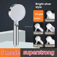 Bathroom Sink Faucet Head of A Shower High Pressure 5 Modes Adjustable with Hose Water Saving One-Key Stop Bathroom Accessories 2