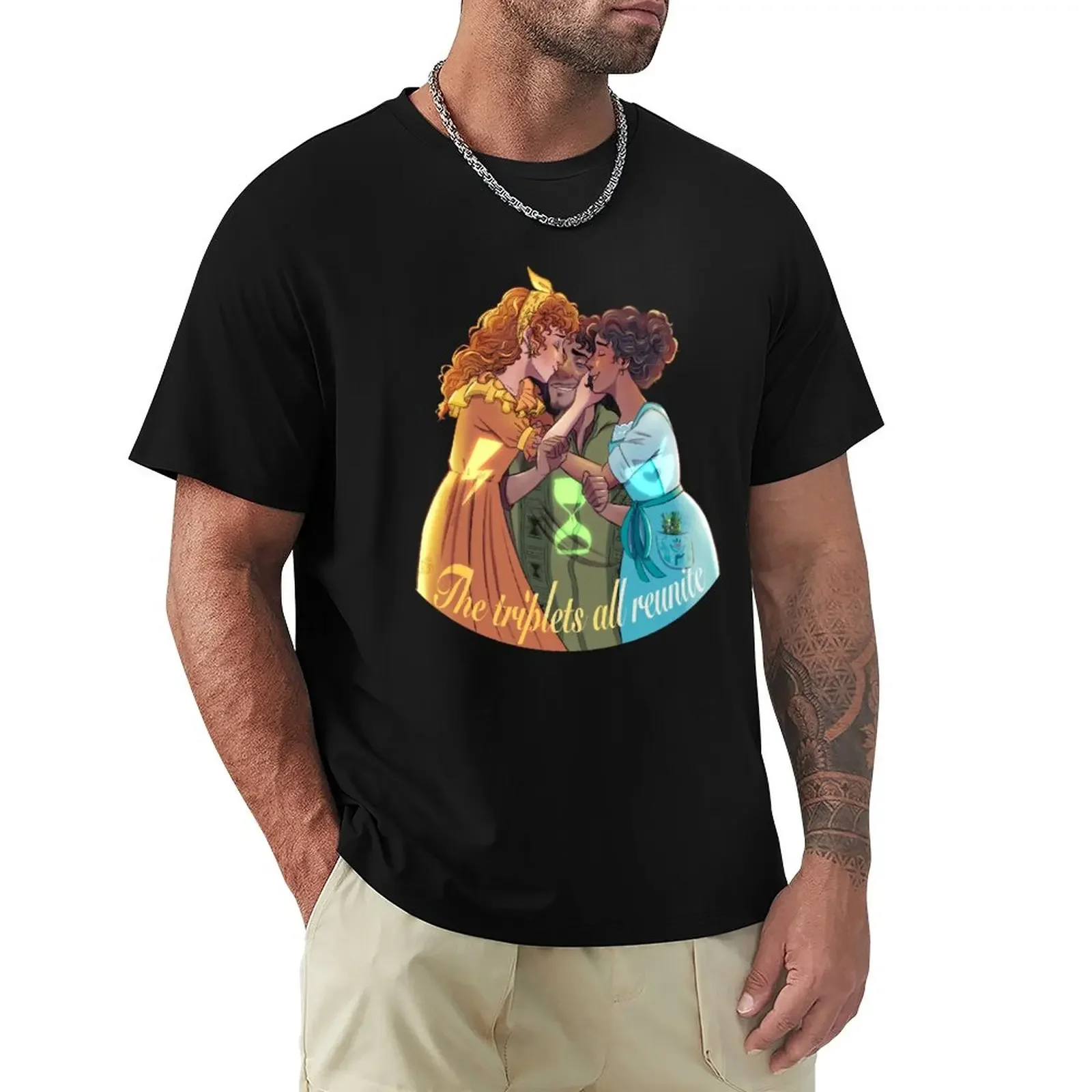 

Triplets T-Shirt oversizeds oversized blacks Men's t shirts