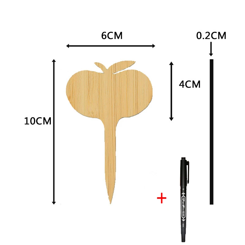 extra large plant pots 10Pcs/set Bamboo Wood Sign Tags T-Type Plant Labels with Pen Eco-Friendly Garden Markers for Home Indoor Flower Accessories plant trough Flower Pots & Planters