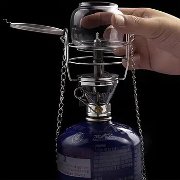 Camping Lantern - Storm Lantern -Flashlight- Stainless Steel Chain - Reinforced Lampshade For Picnics, Fishing, Hiking,at the Beach, Backpacking 2