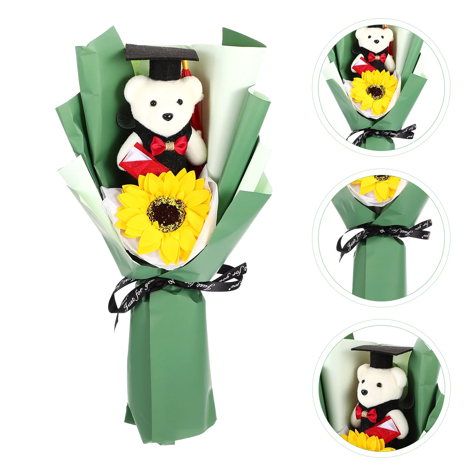 

Graduation Bouquet Bear Flower Banquet with Gifts Stuffed Animal Commencement Presents Figurine Craft