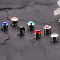 12 Pairs Crystal Rhinestone Magnetic Clip Non Piercing Earrings Fashion Jewelry 2
