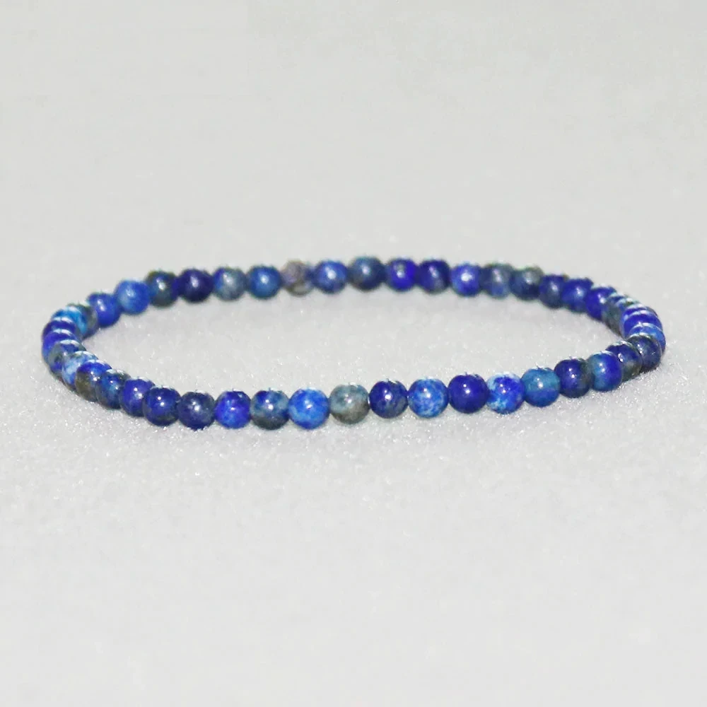 Mini Bracelet for 4 Mm Natural Stone Beads Tiger Eye Lapis Lazuli Gemstone Yoga Sweethearts Gift Jewelry