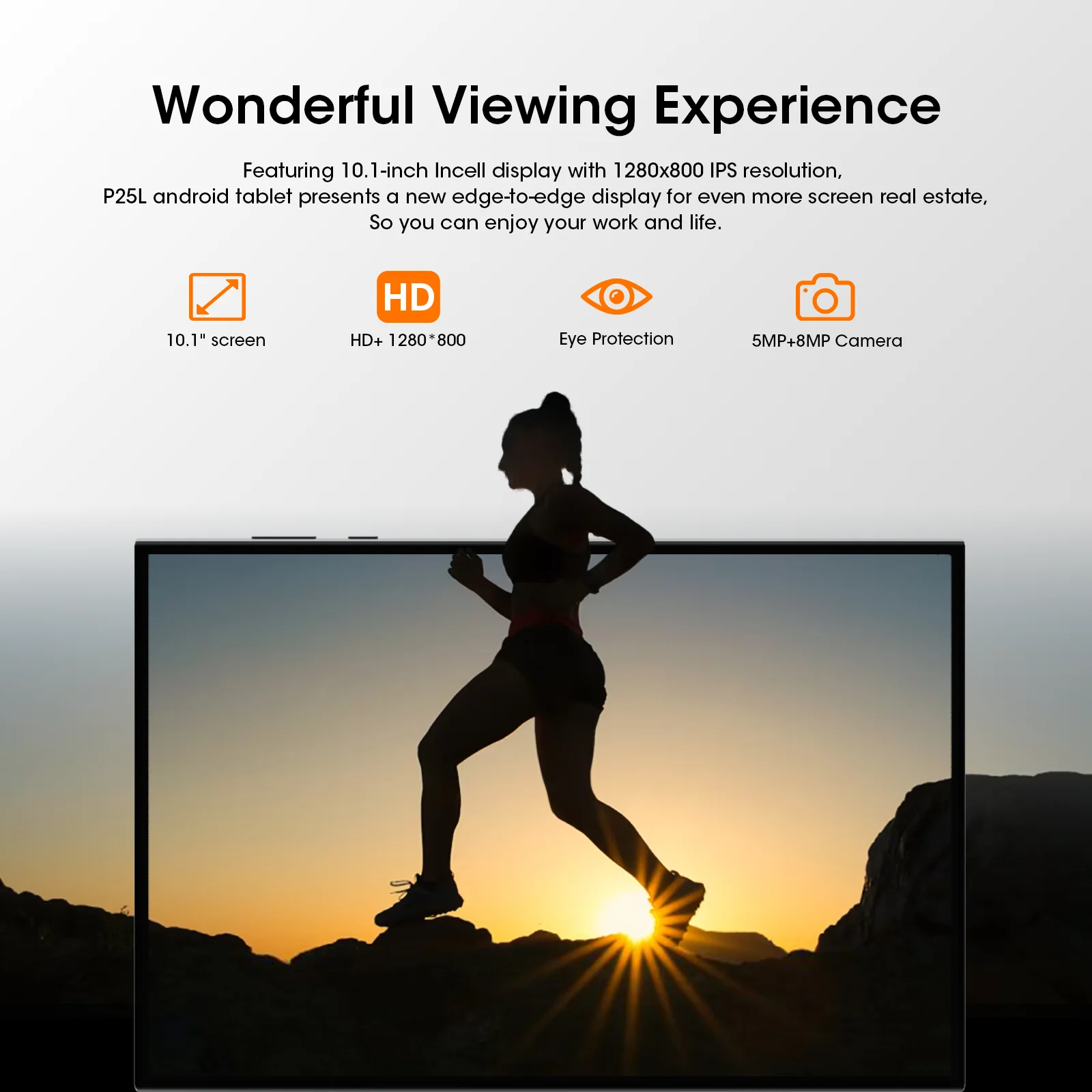 CWOWDEFU Android 14 Tablet with Dual SIM 4G Unlocked 8GB(4+4 ) RAM 128GB ROM Octa Core 2.3Ghz 10.1" 5+8MP Cam 6000mAh WiFi-6 GPS 4