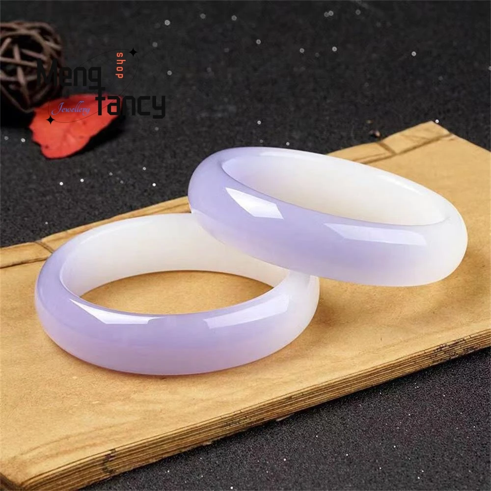 

Natural Hetian Jade Light Pink Violet Bangle High-grade Exquisite Elegant Luxury Quality Fashion Jewelry Holiday Gift Souvenir