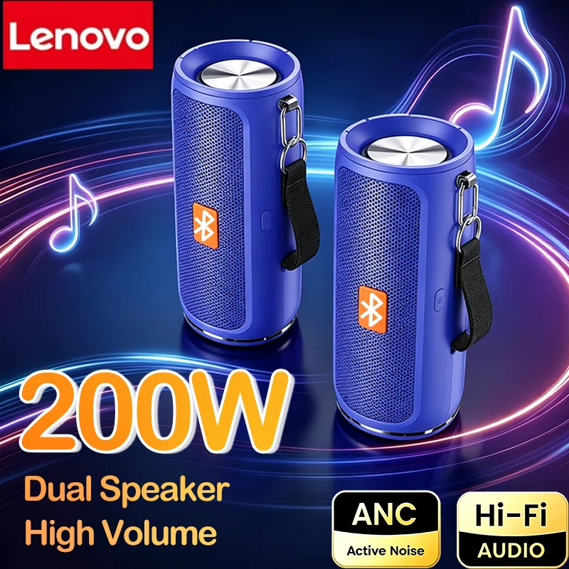 Lenovo Portable Bluetooth Wireless Speaker with FM Playback & Deep Bass