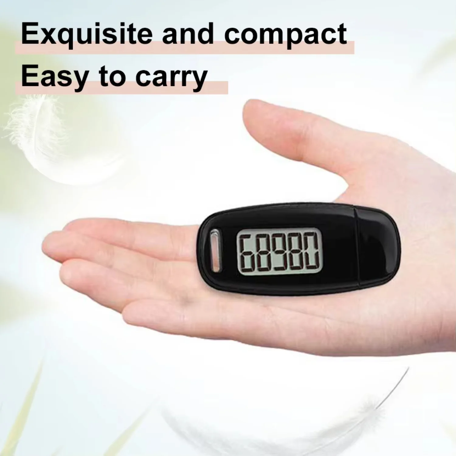 3D Pedometer Portable Digital Pedometer USB Rechargeable Electronic Pedometer with Clip and Strap Adults Seniors 3