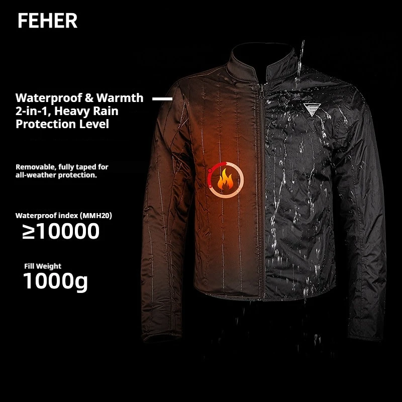FEHER JK-033 남성용 오토바이 재킷 사계절용 2겹 방풍 방수 추락 방지 보온 보호 라이딩 기어 (오토바이용)