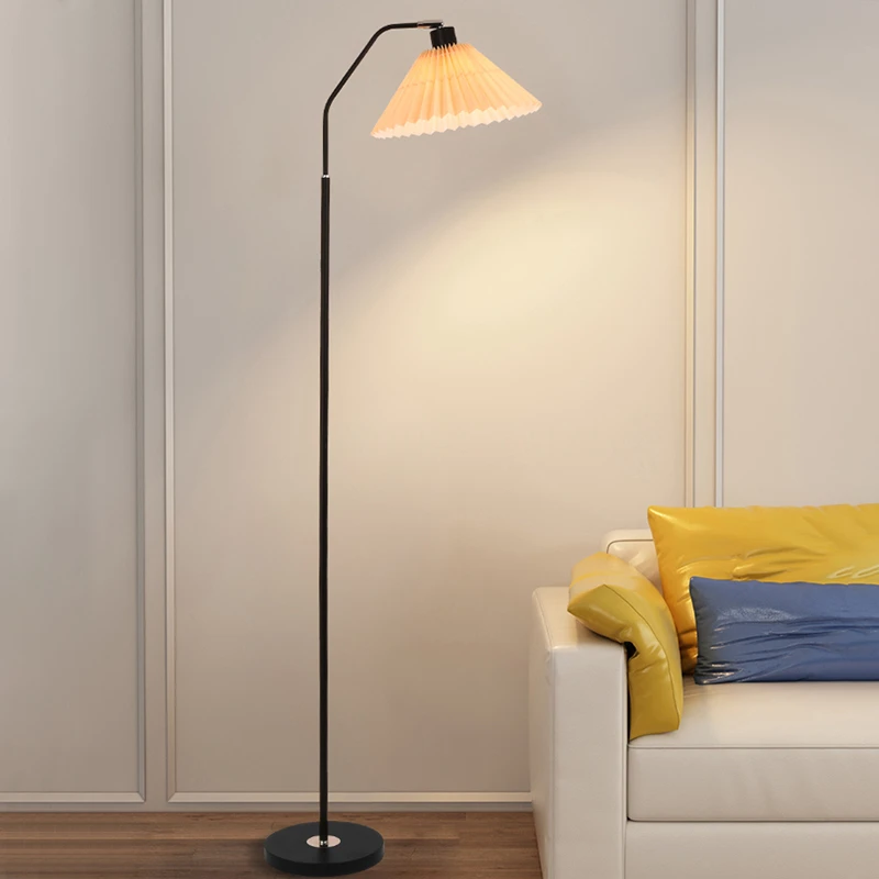 

Nordic Fabric Lampshade Led Floor Lamps Living Room Decor LED Lights for Bedside Bedroom Corner Led Light Standing Lamp