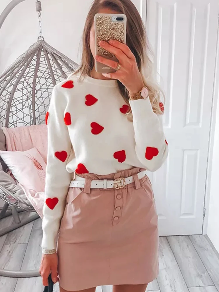 トップス Heart loose knit andmary ANDMARY】Heart loose knit