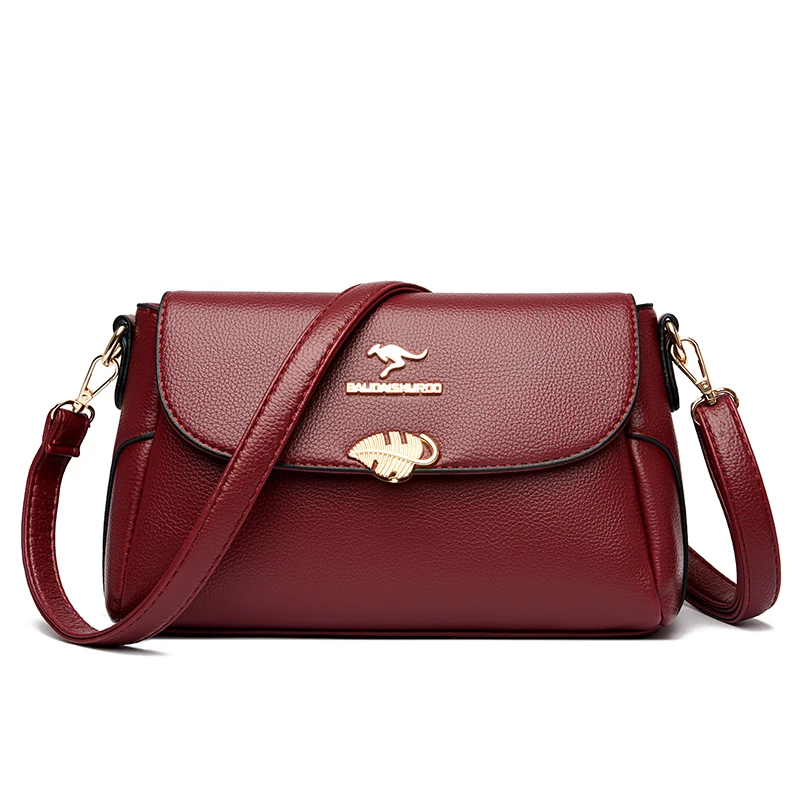 بو الجلود حقيبة الكتف للنساء ، رفرف أنيقة ، رسول ح...