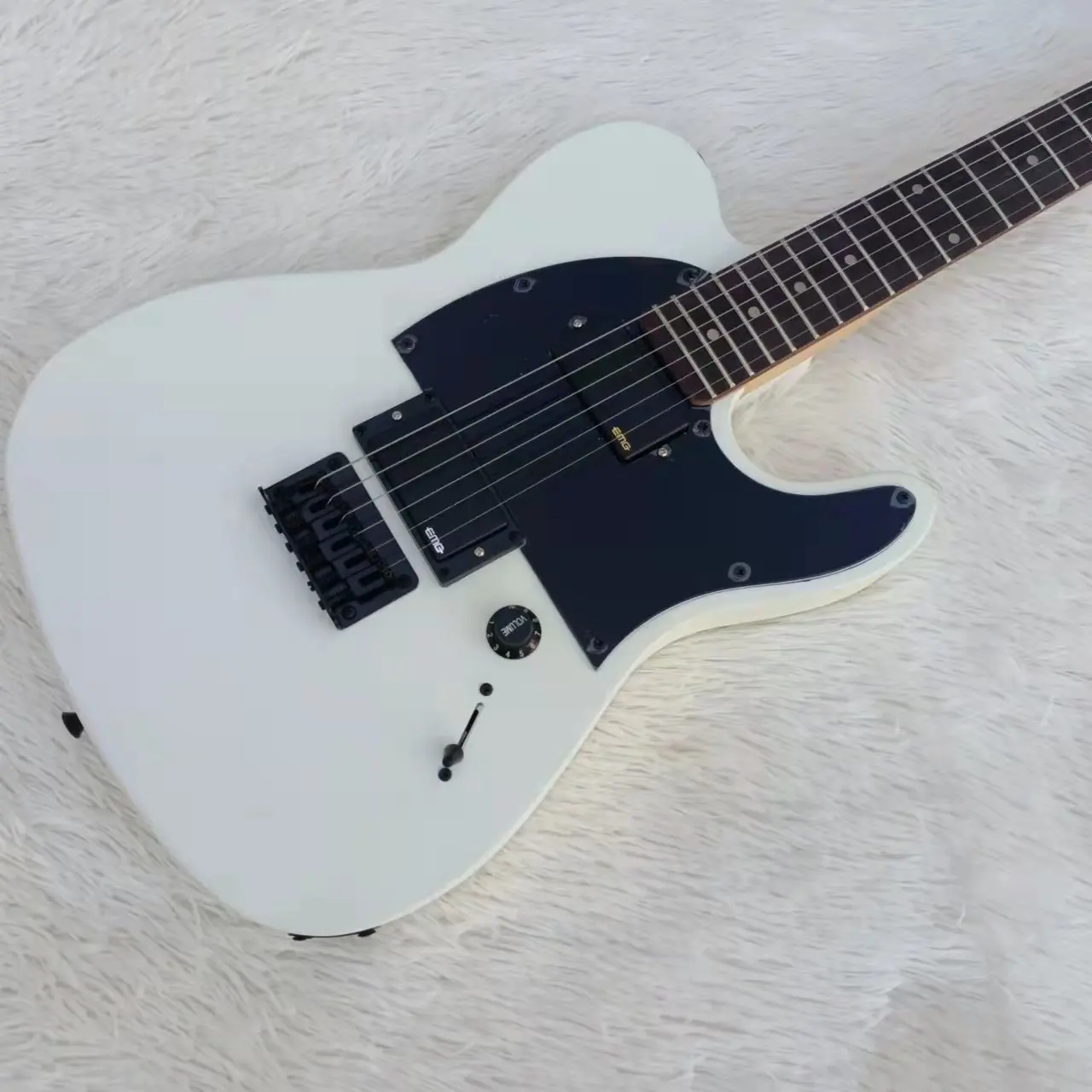 

2022!Tele Electric Guitar Flat white jim Root Signature TL Guitar Locking Knobs Rosewood Fingerboard High Quality Factory Direct