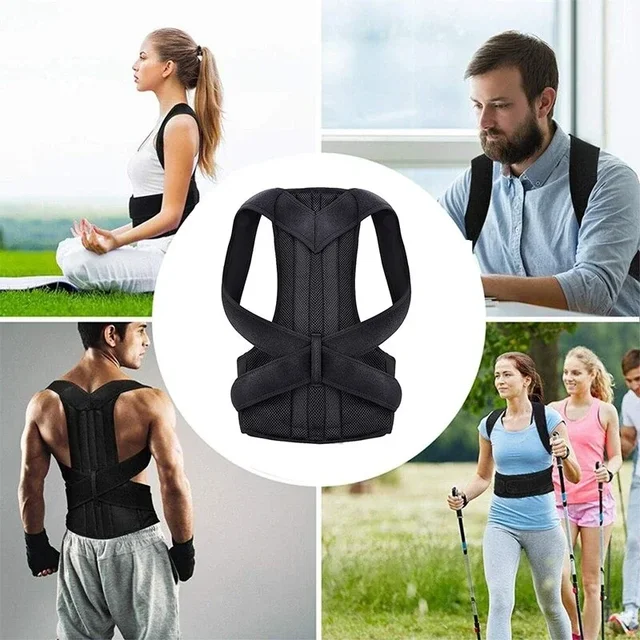 Achieve Posture with Adjustable, Breathable Polyester Posture Corrector - Universal Fit for Pain Rel 2
