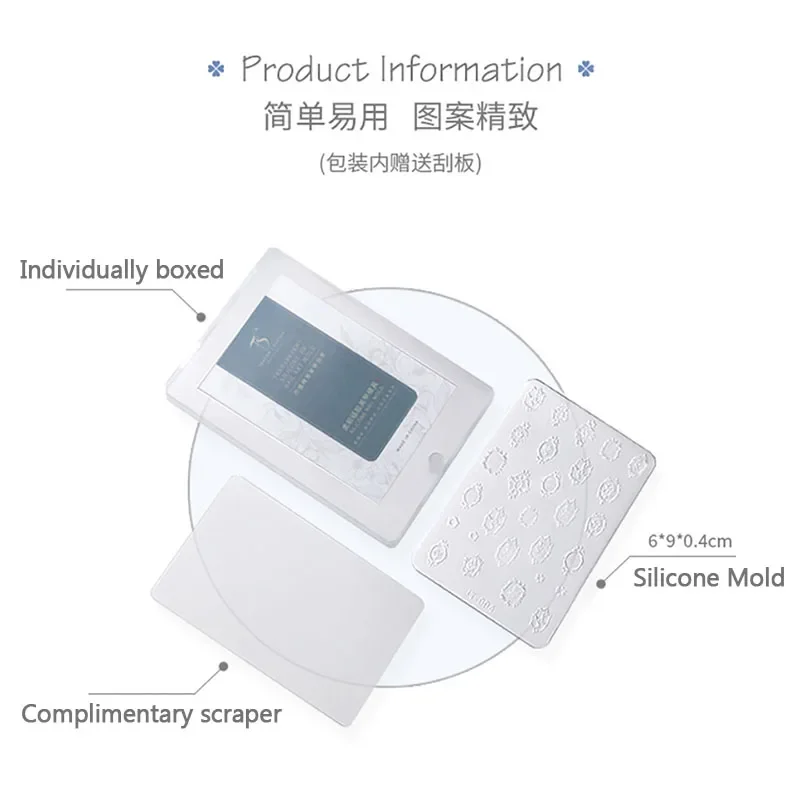 시크한 프레임 레이스 별 달 태양 꽃 나비 매듭, 3D 릴리프 실리콘 네일 아트 액세서리, 조각 몰드 금형 매니큐어 도구, DIY 템플릿