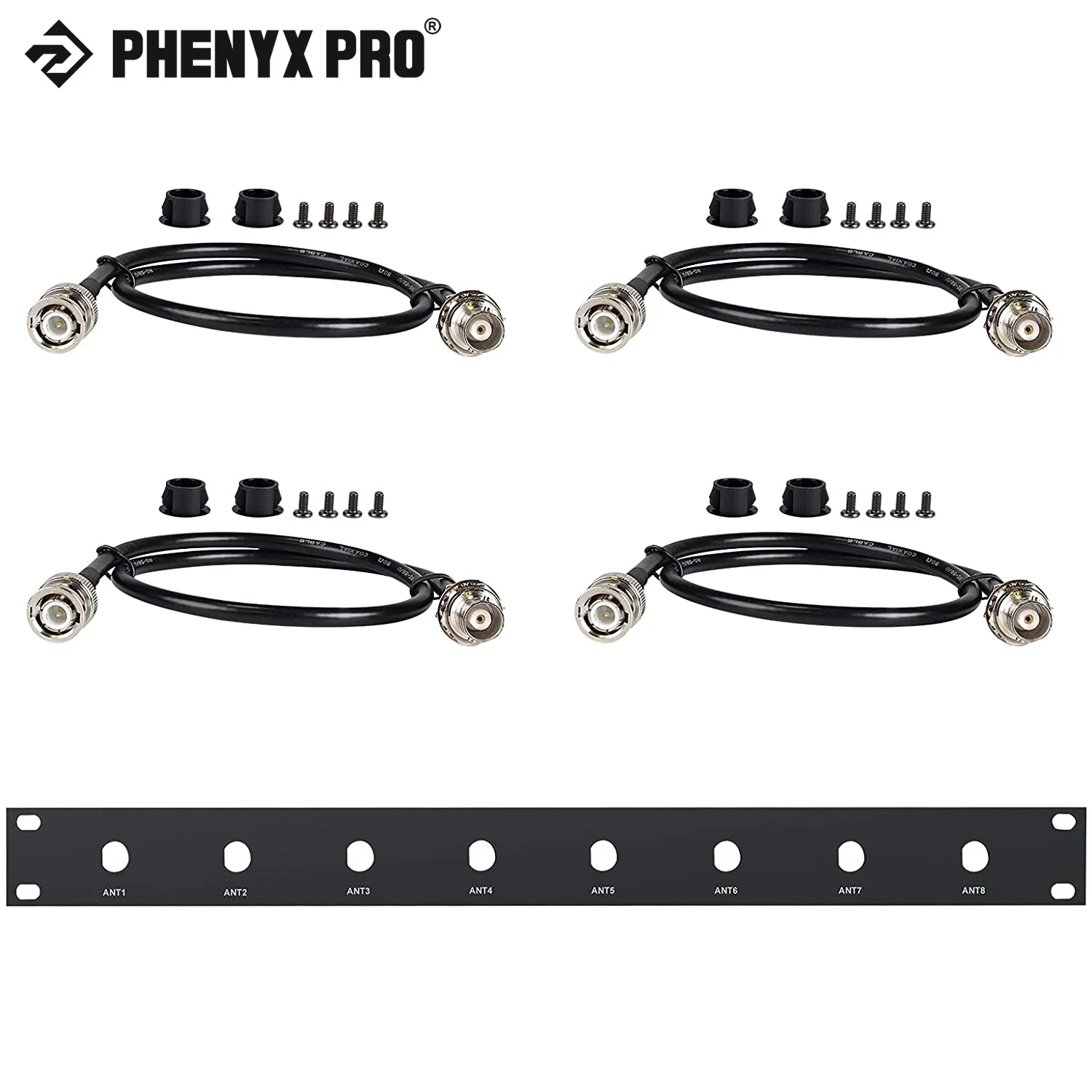 Audio Signal Cable Phenyx Pro BNC Antenna Kit Four BNC Connecting Cables 50cm/1.6FT for Front-Mounting Antennas Compatible with New Version