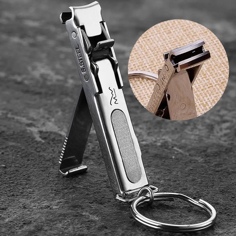 Practical Nail Trimmer with Keychain Fine Texture Folding Nail Clippers Super Thin Clipper with Keychain for Elder nail clipper set nail clipper nail care kit nail scissors set nail clippers manicure pedicure kit manicure set manicure sets manicure nail clipper set nail clippers kit