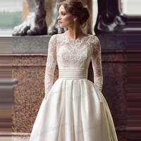 Classic Wedding Dresses For WomenVintage Bridal Gowns Lace Appliques Satin Robes For Party Vestidos De Novia 2025 Customized 1