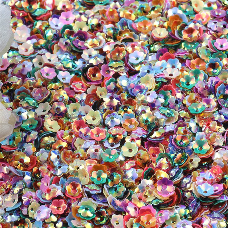 6mm Mix Cup Flower Sequins Paillettes for Crafts Glitter Confetti Nails Art Decoration Sequin DIY Sewing Accessories