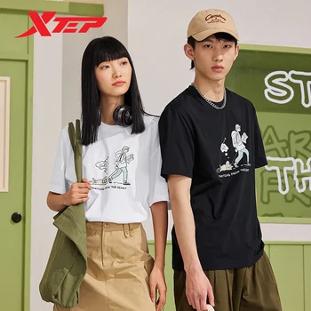 Xtep Knitting Short T Shirt For Men And Women 2024 Summer Fashion Sports Sweatshirt Soft  Leisure  Comfortable Tops 876227010067 1