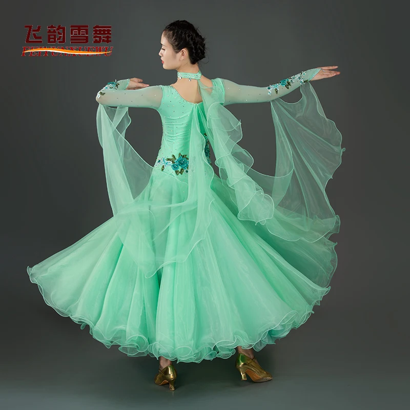 New Woman Modern Dance Dress Performance Clothing Ballroom Dance Competition Dress Waltz Ballroom Clothes 082