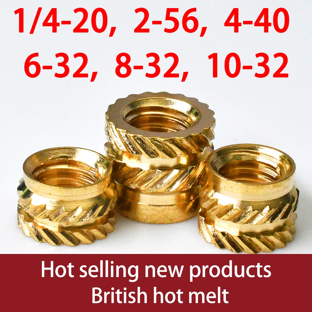 Stainless Steel Nut Heat Brass Insert 20-50pcs
