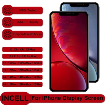 Schermo INCELL PINGSILING per iPhone X XR XS MAX 11 12 13 Mini 14 15 Pro Max Plus Display INCELL Touch Screen 3D