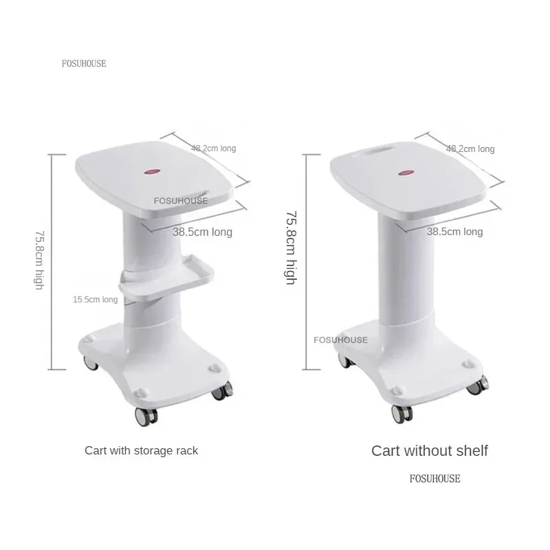 European Plastic Salon Trolleys with Wheels Auxiliary Tool Cart Designer Salon Furniture Beauty Instrument Equipment Shelf