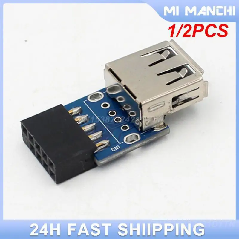 

1/2 шт., Usb-коннектор для материнской платы, практичная функция может быть подключена к Usb-интерфейсу 10p