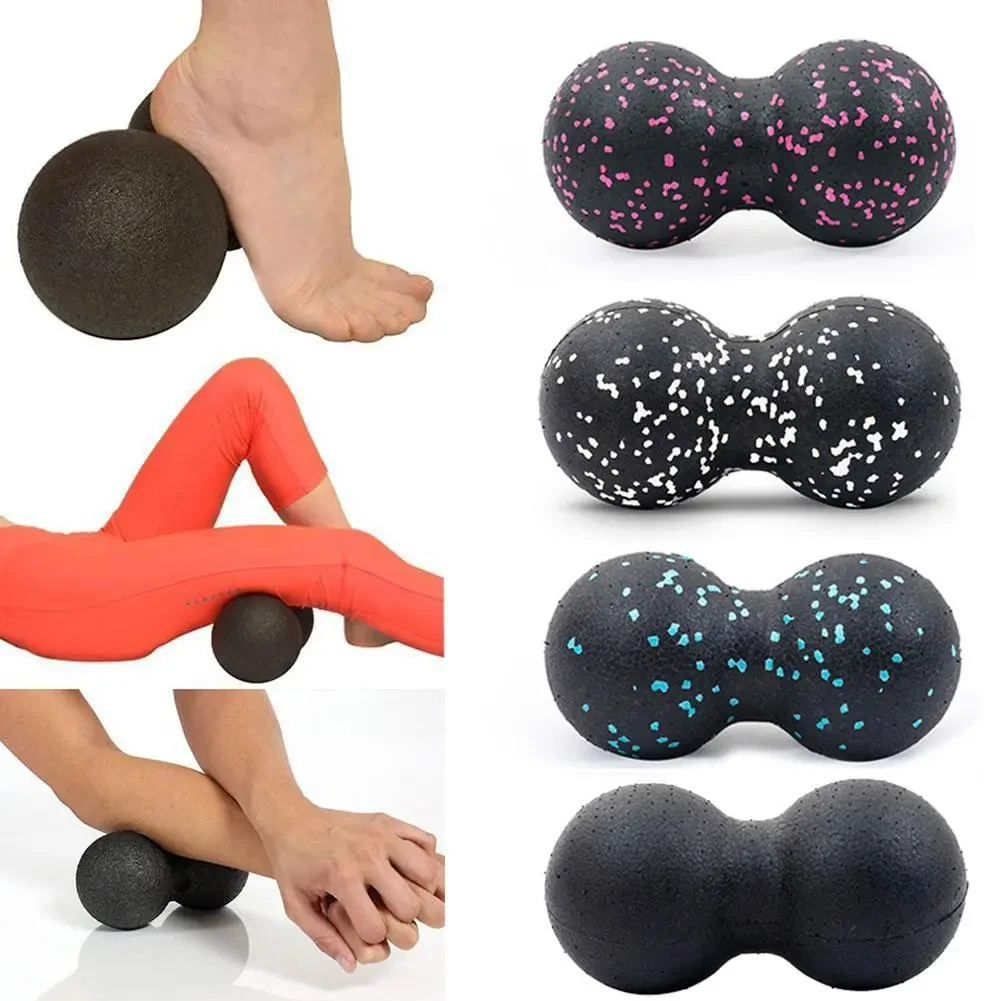 Yoga Massage Roller Ball Peanut Double Lacrosse Spiky Fasciitis Balls Back Ball For Plantar Relief Mobility Myofascial Pain massage ball