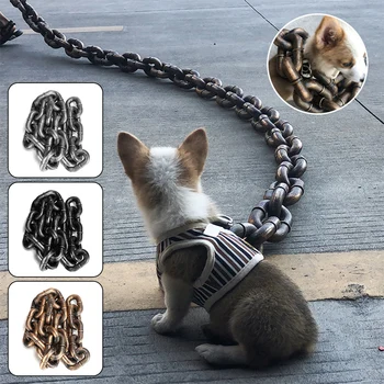 1.5m Funny Plastic Simulation Chain Dog Pet Leash Pet Tractions Rope Halloween Props 1