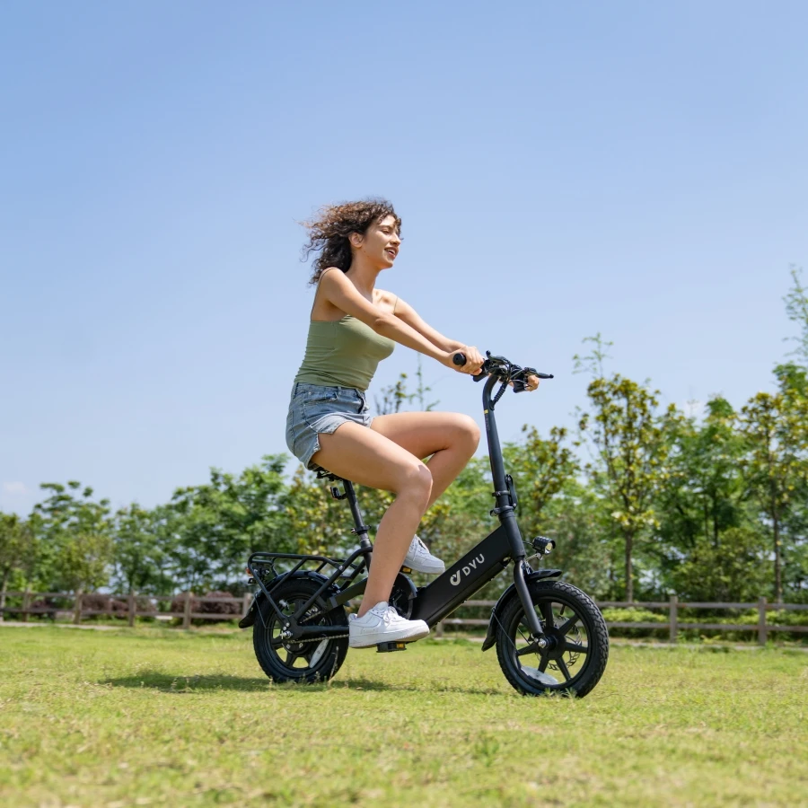 DYU C3 RTS Mini Electric Hybrid Folding Bike for Adults New Release with 36v Lithium Battery & down Tube Position