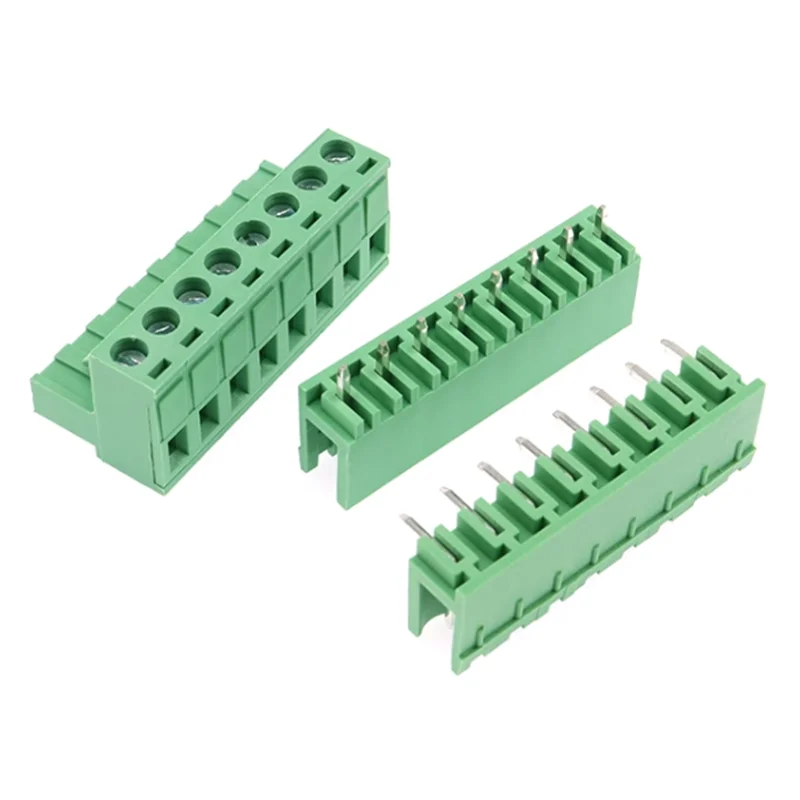 5-Pair 2EDG PCB Screw Terminal Block Connector - Right Angle/Straight Pin Header Plug Socket