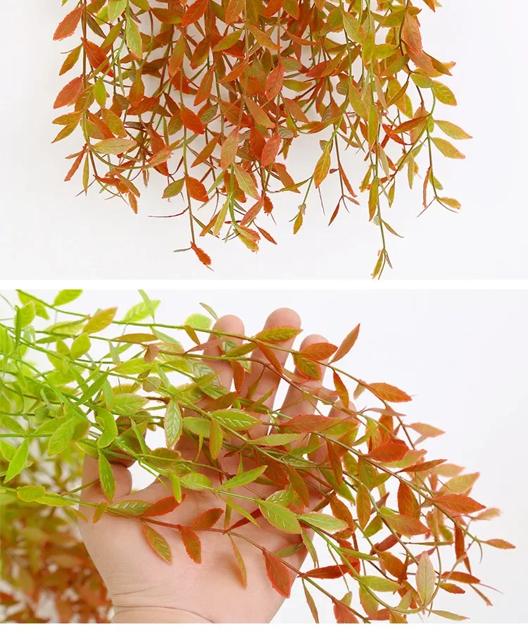 Simulation Plant Willow Leaf Vine Wedding Decoration Wall Hanging Plastic Green Leaf Vine Hanging Christmas Decoration artificial plants artificial plant artificial plant garland artificial plant decoration artificial leaves