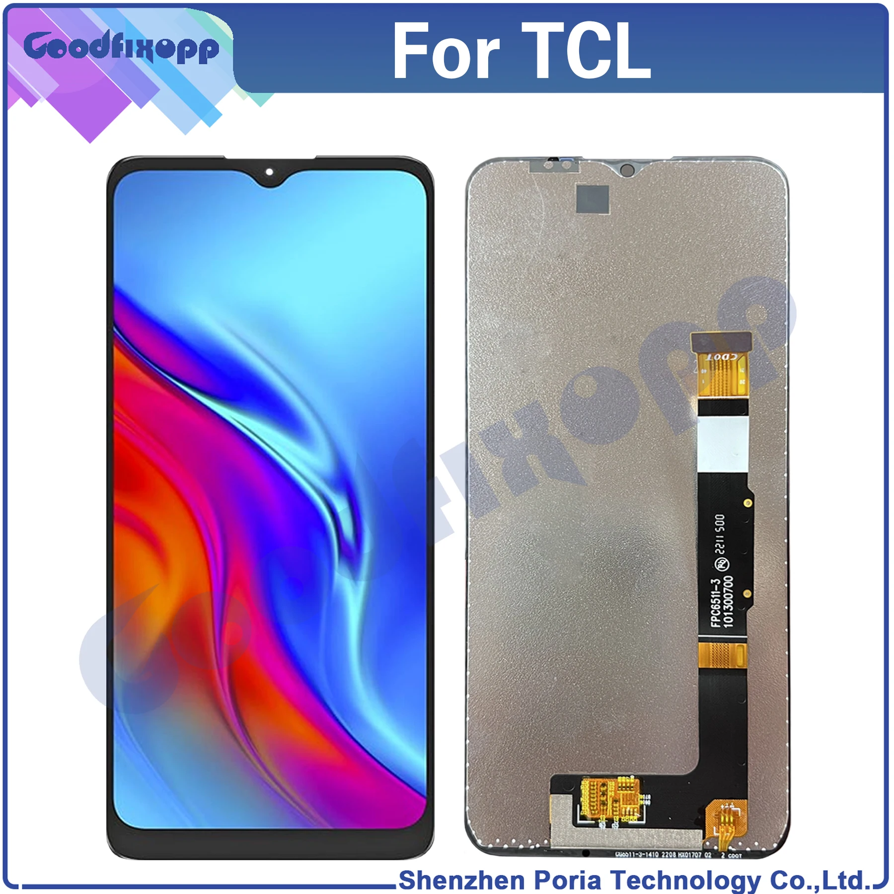 Substituição do Conjunto do Digitador da Tela Táctil do Lcd Ajuste para Tcl 20 r 5g T767h 20r 5g