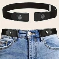 Traceless Invisible Elastic Belt Women's Belt Jeans Pants Men's Elastic Belt 1