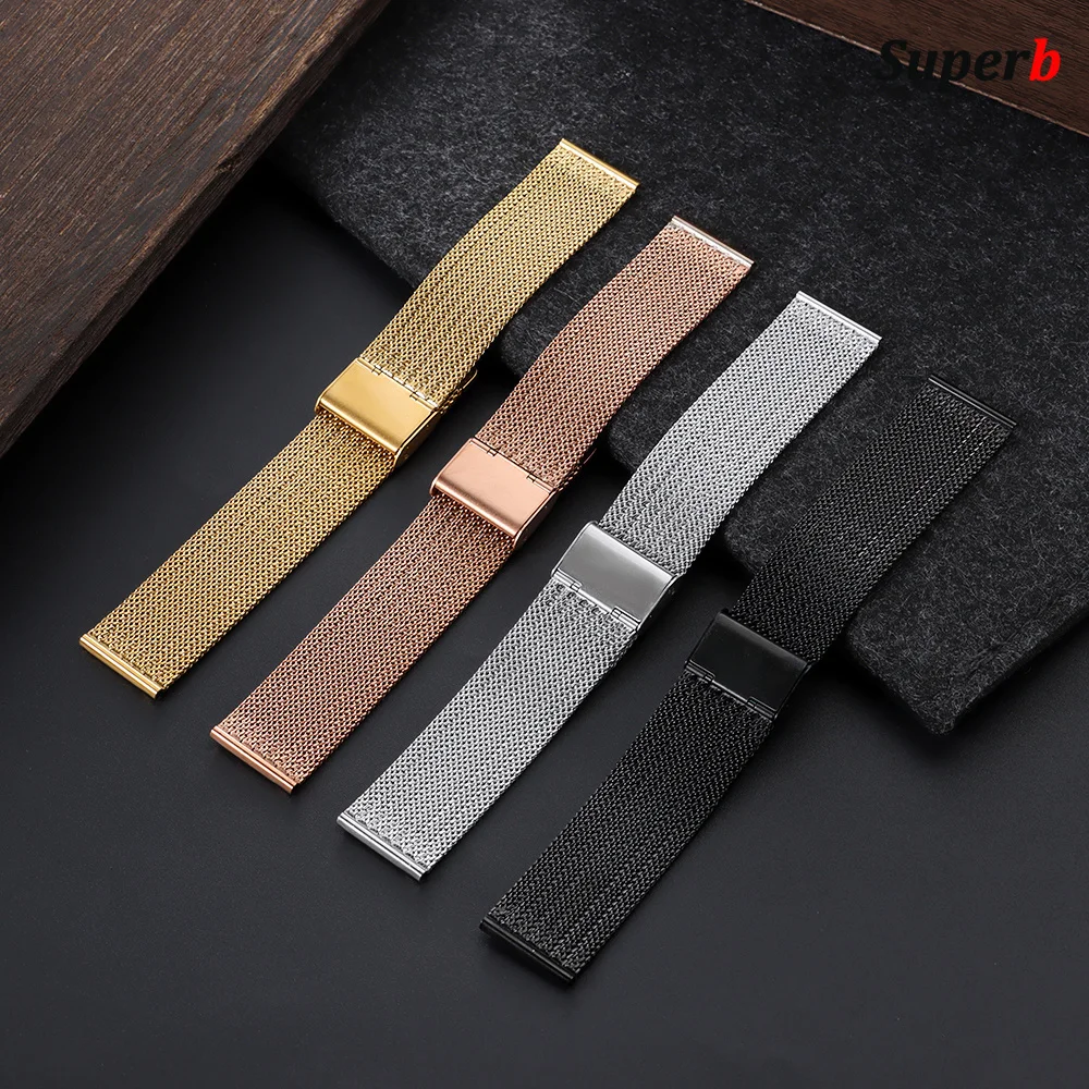 Milanese Mesh Loop Stainless Steel Watch Band Bracelet - Business Edition, 1.8mm Thickness