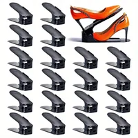 20pcs Shoe Slots Organizer, Thickened Double Storage Layer Closet Organization Stacker Easy No Assembly Required Rack Space Save 1