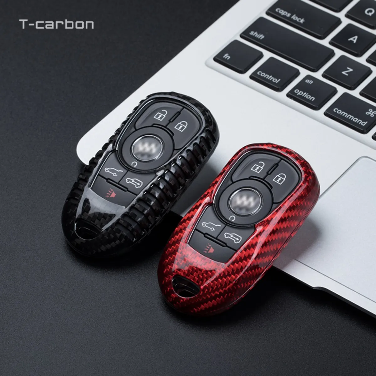 

T-carbon Carbon Fiber Car Key Case Cover For Buick Envision GL6 VELITE Excelle Lacrosse GL8 Shell Auto Accessories