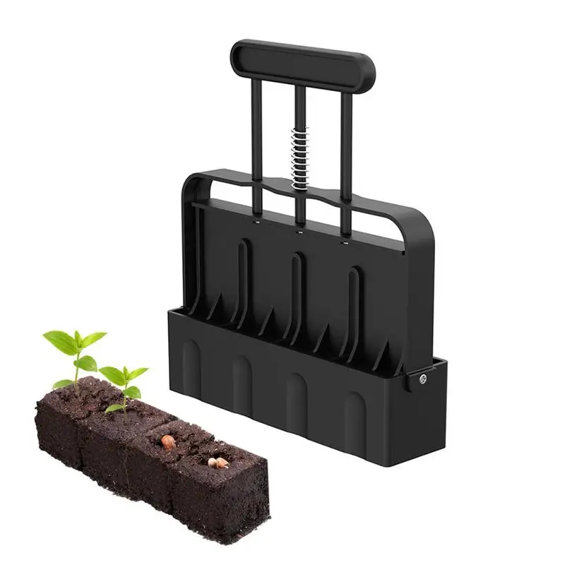 

Handheld Seedling Soil Blocker Soil Block Maker With Dibbles Dibbers Reusable Plant Label Marker For Garden Prep 2-Inch Block