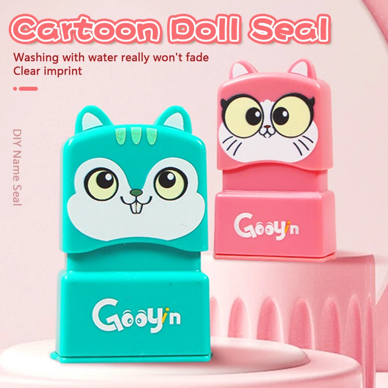 Name Stamp Paints Personal Student Child Baby Engraved Waterproof Non-fading Kindergarten Cartoon Clothing Name Seal