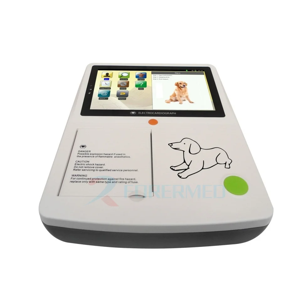 

Veterinary Hospital Clinic Animal 3 Channel Digital Electrocardiogram Machine Vet ECG Machine With Interpretation