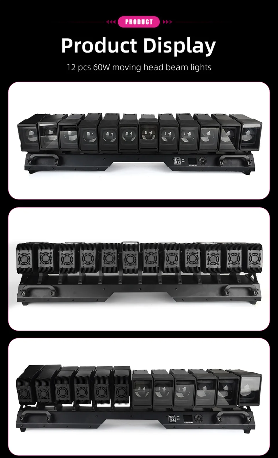 Led 12*60w Moving Head Beam Light Stage 4in1 Beam Moving Head Light DJ Disco DMX