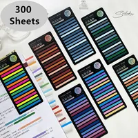 300 Sheets sticky not Transparentes Sticky Notes Self-Adhesive Annotation Read Books Bookmarks Tabs Notepad Aesthetic Stationery 1